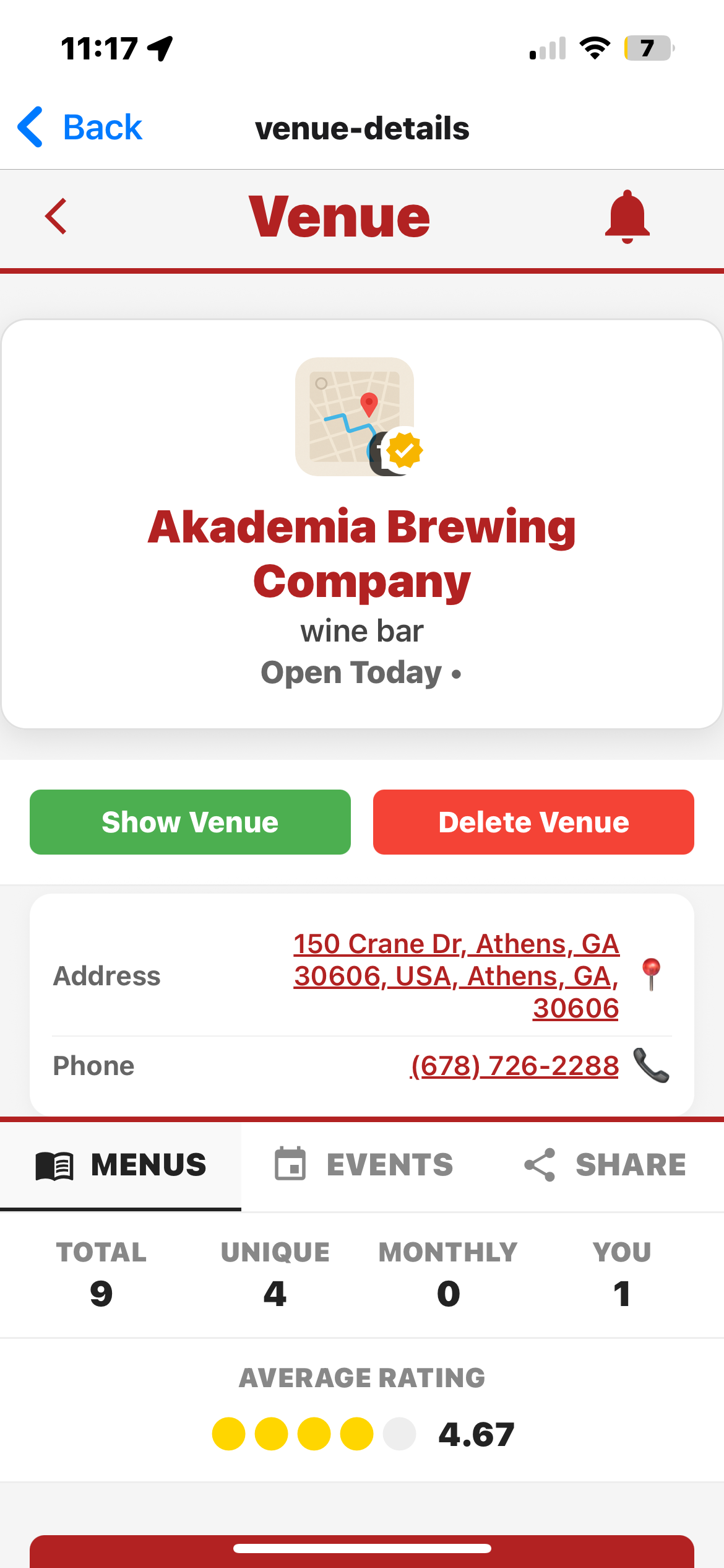 Venue Details